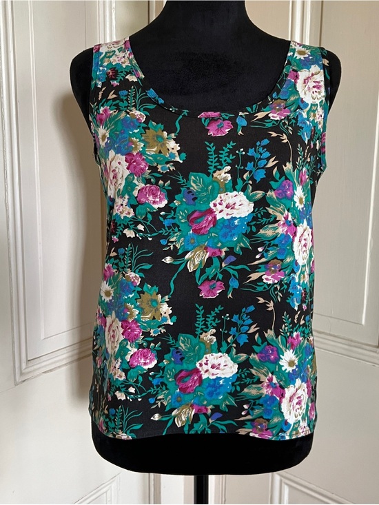 Barbara M Collection Tops - Vtg 80s 90s Barbara M Collection Floral Cotton Blend Tank Top - Size XS/S